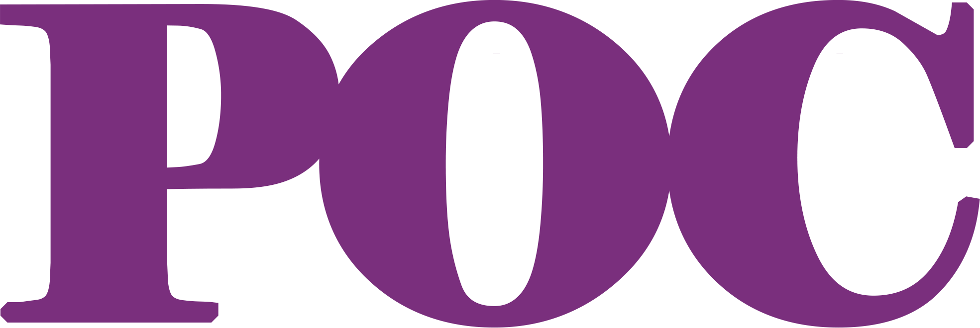 logo des POC - Portes Ouvertes Culturelles, de couleur violette